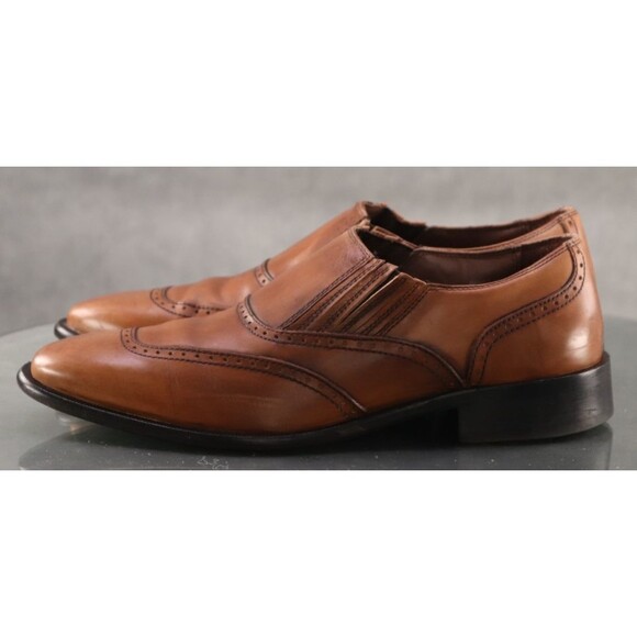 Donald J Pliner Genes-01 Men\'s Slip On Loafer Dress Shoes Size 7 M Leather Brown main image 6